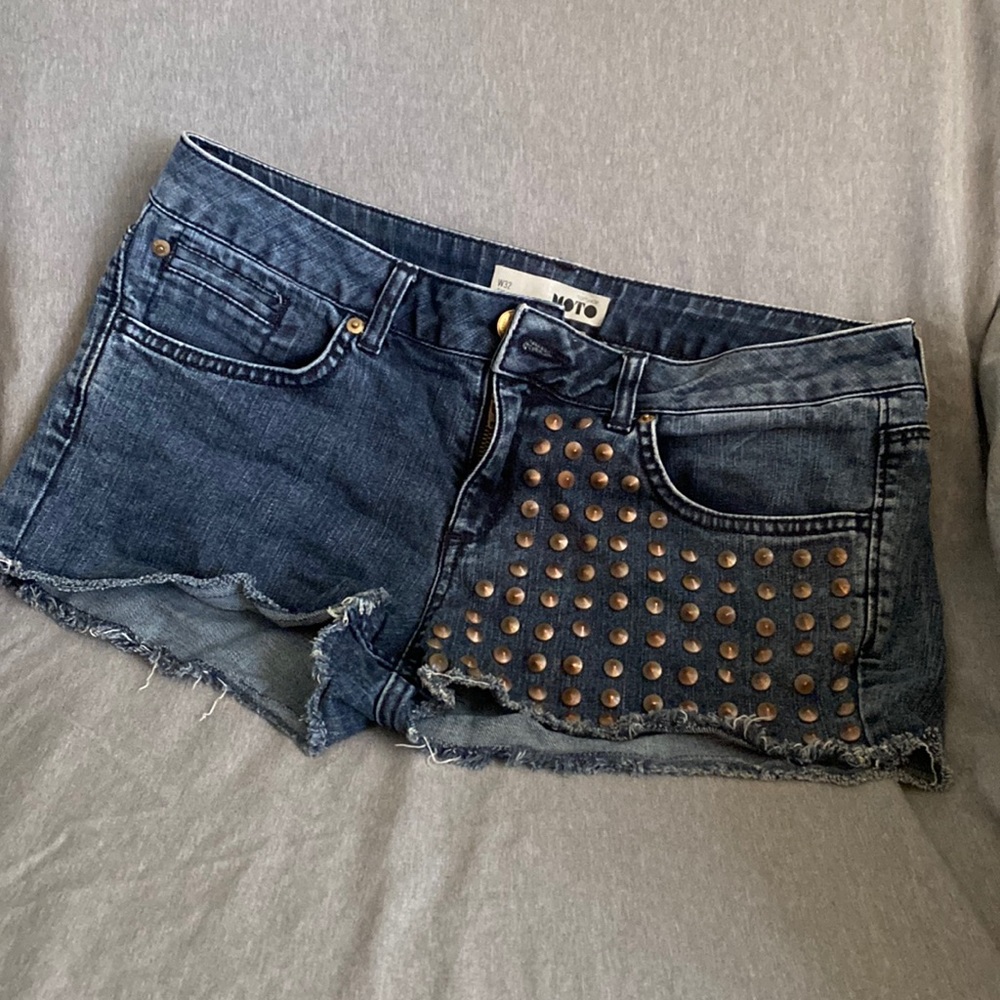 Top shop Moto denim shorts